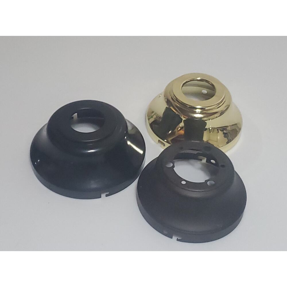 CEILING FAN LIGHT FIXTURE MOUNTING CANOPY PLATE GOLD, BLACK, BRONZE, LOT OF 3